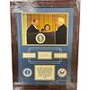 Gerald Ford/Betty Ford/Chief Justice Warren Burger Signed Framed (JSA COA) 