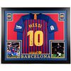 Lionel Messi signed and Framed Barcelona Jersey BAS COA