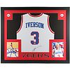 Allen Iverson Signed Custom Framed Jersey Display (JSA)
