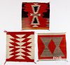 Three small Navajo Indian textiles