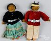 Pair of Native American Indian dolls