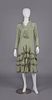 SAGE GREEN SILK DAY DRESS, 1920s