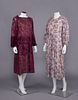 TWO CHIFFON SUMMER DRESSES, 1920s