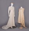 TWO WEDDING DRESSES, 1920s & 1930s