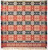 YORK CO., PENNSYLVANIA SIGNED AND DATED JACQUARD COVERLET