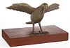 AMERICAN FOLK ART CARVED AND PAINTED FIGURE OF A BIRD