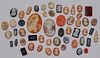 JEWELRY. Collection of (52) Carved Cameo Pendants.