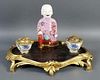 Late 19th C. French and Chinese Porcelain Chinoiserie