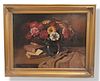 Oil On Canvas ' Still Life ' Painting ' Book Arts '  Signed by Dadashi