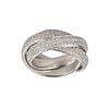 Ring in 18K white gold with diamonds.