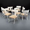 8 Klismos Dining Chairs, Manner of T.H. Robsjohn-Gibbings
