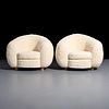 Pair of "Polar Bear" Lounge Chairs, Manner of Jean Royere