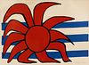 Alexander Calder 'Sun and Sea' Color Lithograph Signed