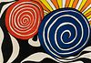Alexander Calder 'Red and Blue Spirals' Lithograph Signed