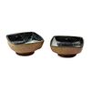 (2) Michael Simon Salt Glazed Stoneware Two Fish Bowls