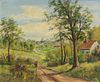 Gillais Signed Country Landscape Painting