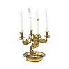 Antique Brass Dolphin and Dragon Form 4 Light Candelabra