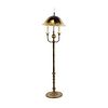 Arts & Crafts Quoizel Glass and Brass Floor Lamp