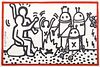 Keith Haring "Men & Robots" Ink Drawing, Estate COA