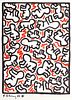 Keith Haring "Crawling Babies" Ink Drawing, Estate COA