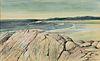 George Bowman 'Cape Hedge Long Beach' Watercolor