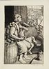 Victor Szucs 1936 Signed Protest Scene Etching 