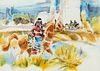 Rob Gray Papoose Signed Watercolor Painting