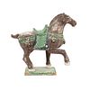 Tang Dynasty Style Polychrome Wood Horse Sculpture