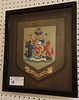 FRAMED COAT OF ARMS IN SHADOW BOX THE BANK LINE LMTD 15-1/2"X13-1/2"