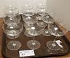 TRAY 12 BACCARAT CHAMPAGNE GLASSES
