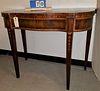 HEEPLEWHITE STYLE INLAID MAHOG CONSOLE DINING TABLE 31"H X 40"W X 20-3/4"D