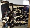 CHINESE LACQUER 8 FOLD SCREEN 7'H X 16" EA PANEL