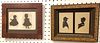 LOT OF 2 FRAMED DOUBLED SILHOUETTE OF CHILDREN 19TH C. 4 3/4" X 7 1/2" & 1919 SGND. ROSS 5" X 6 3/4"
