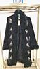 NEWPORT NEWS EMBROIDERED LEATHER COAT SIZE 8