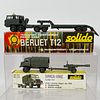 Group Of Boxed Five Solido Military Vehicles, All die cast including: 211 Berliet T12 Military Tank Transporter; 235 Simca Unic 4x4 With 105mm Cannon;