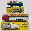 Solido 304 Camion Bernard "La Vache" And 308 Camion Citerne Willeme, Both die cast metal, the 304 Camion with red cab and pale grey/blue container and