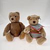 Two Vintage Mohair Teddy Bears, Makers unknown, including one dark chocolate mohair, center stitched body, disc jointed at neck, shoulders and legs, a