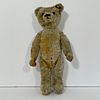 Early Mohair Teddy Bear, Possibly Steiff, Light gold mohair,center seam, no button to ear, black boot button eyes, clipped muzzle, black stitched mout