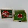 Lucky Strike Display Box Containing Four "50s" Tins And Two Cut Tobacco Tins, Vintage pre-World War II era "Lucky Strike Cigarette" card box containin