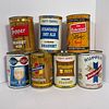 Group Of Seven Vintage Party Barrel One Gallon Beer Cans, Colorful group of original draught beer party barrel beer cans, including "Topper"; "Standar