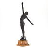 Fernand Ouillon-Carrere, French 20th Century, Danseuse aux Lances, Bronze