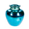 Iridescent Blue Glass Vase/Planter.