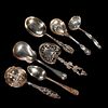 Seven Sterling Silver Serving Spoons.