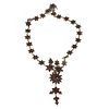 Victorian bohemian garnet and metal necklace.