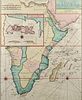 Pierre Mortier 18th C. hand colored map Coastal Africa