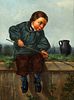 James Mayfield Jr. Painting Boy with Fishing Pole