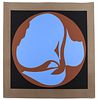 Jack Youngerman 1978 Untitled Blue/Brown Suite Serigraph 