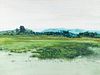 Michael Strueber watercolor Wetlands Landscape
