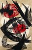 Shiro Takagi 1959 color woodcut Two Flowers
