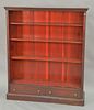 Mahogany bookcase with drawers. ht. 59in., wd. 50in., dp. 14in.